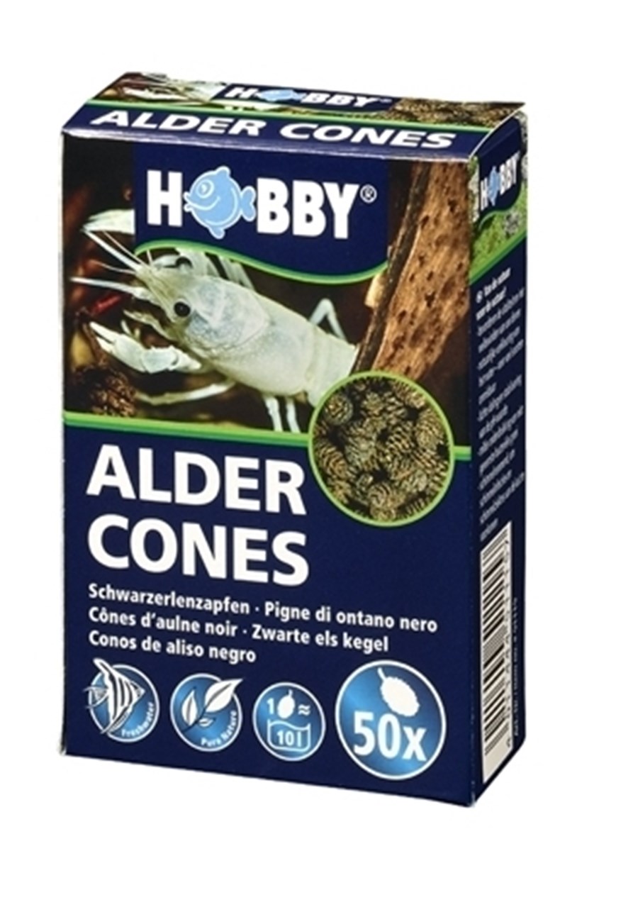 ALDER CONES 50pc HOBBY (cônes d'aulnes noirs)