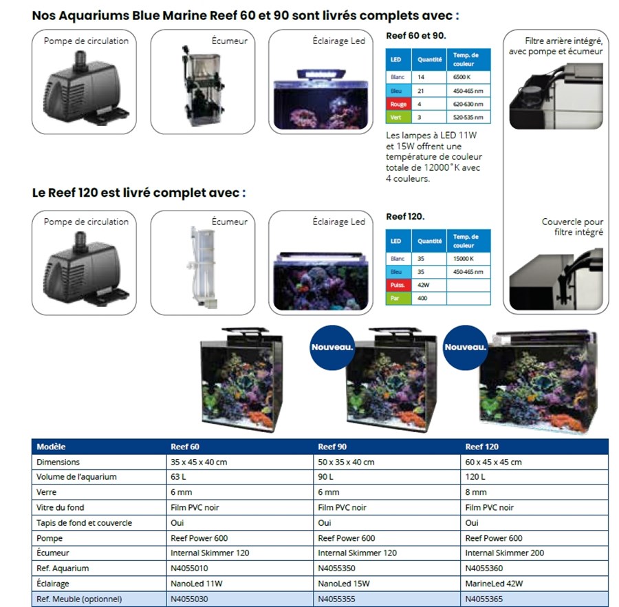 BLUE MARINE REEF 90 AQUARIUM Aquariums & Terrariums Histoire d'Eaux