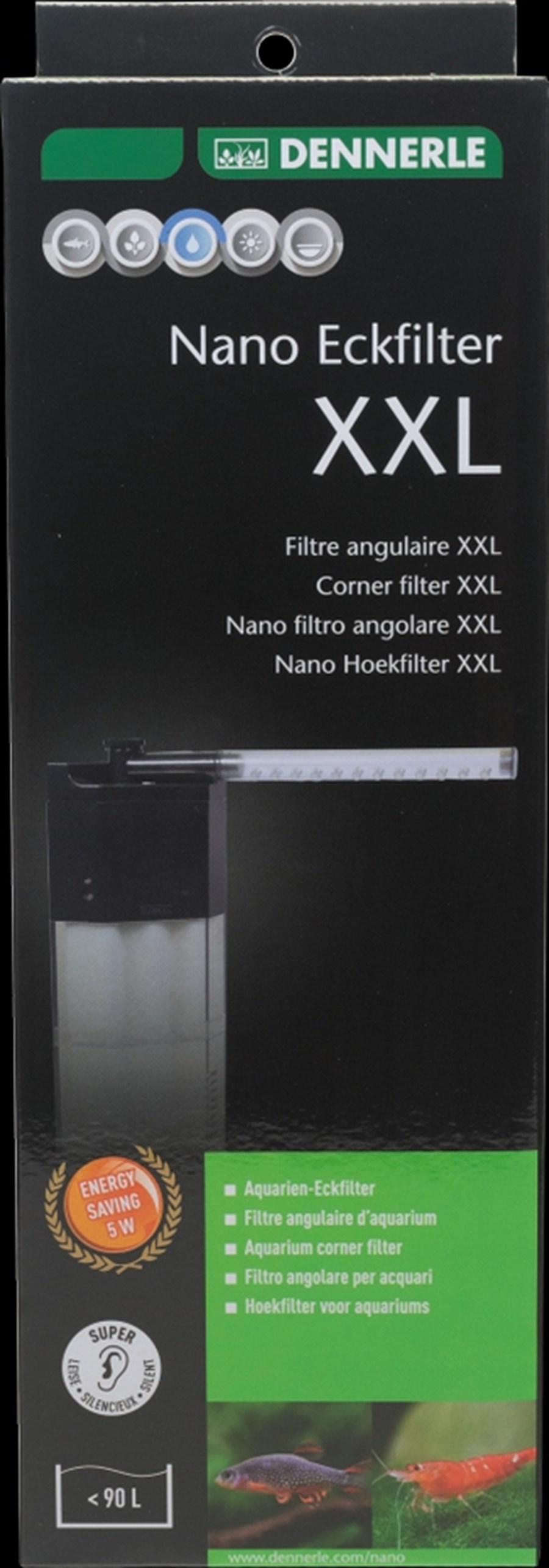 Nano Clean - Filtre d'angle XXL, jusqu'à 90 L