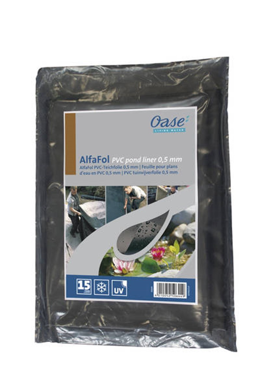 Bâche AlfaFol noir Pré-emballé 0,5 mm /6 x 6m