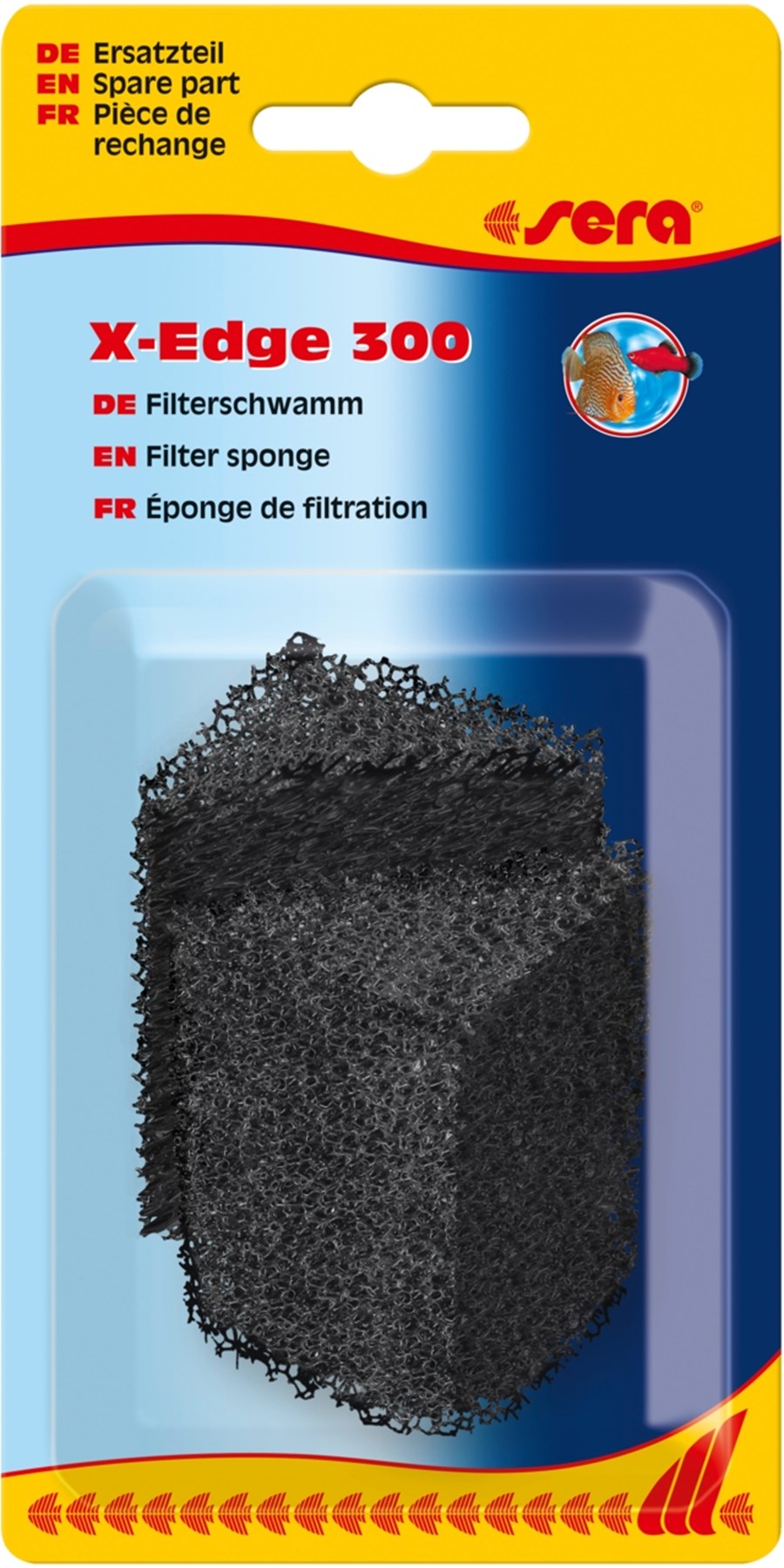 Éponge de filtration sera, noire pour  x-edge 300 (2 pcs)