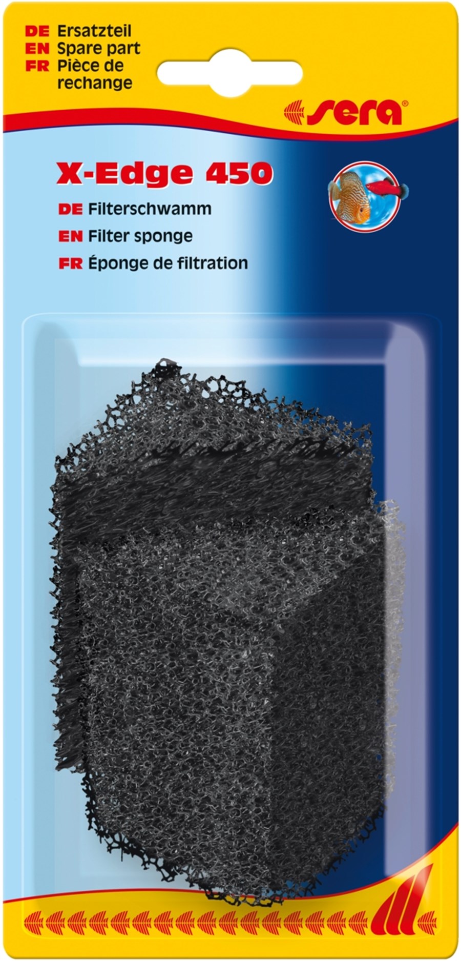 Éponge de filtration sera, noire pour  x-edge 450 (2 pcs)