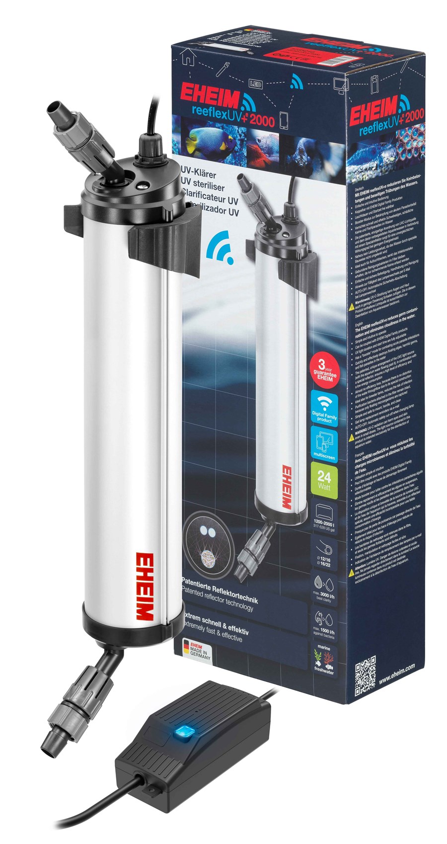 STERILISATEUR Reeflex UV+e 2000 Eheim 24W 1200-2000L