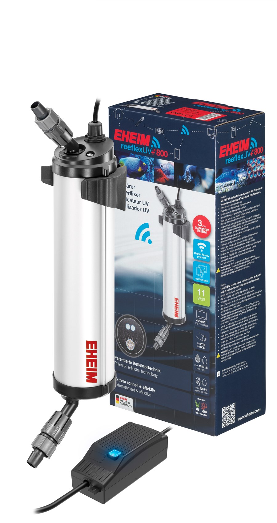 STERILISATEUR Reeflex UV+e 800 Eheim 11W 400-800L