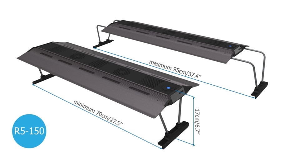 LED Maxspect RSX 150W Eau de mer pour aqua de 700 à 900mm