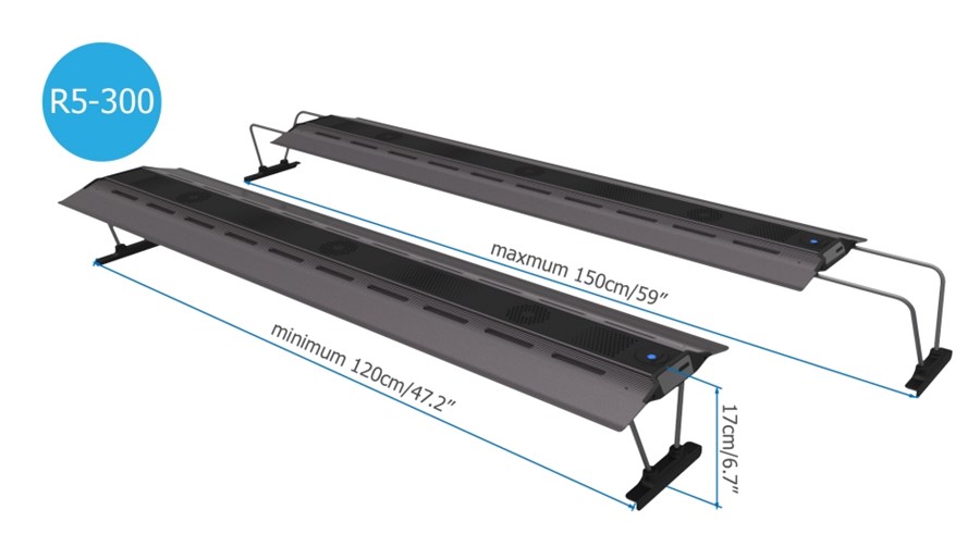 LED Maxspect RSX 300W Eau de mer pour aqua de 1200 à 1500mm