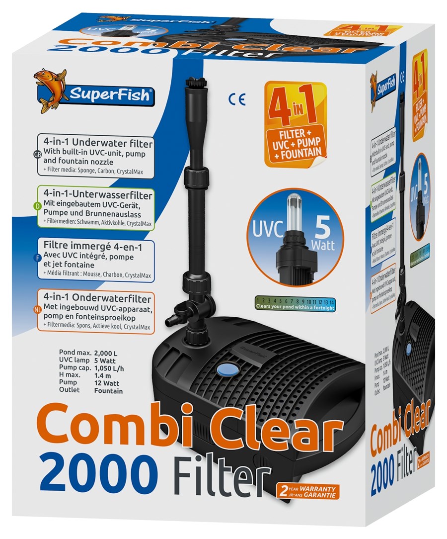 SF COMBI CLEAR 2000 - UVC 5W- POMPE 1000L/H
